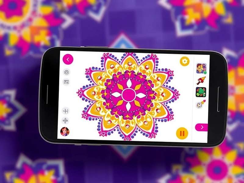 Community rangoli competition hosted by Rangoli Glory Display